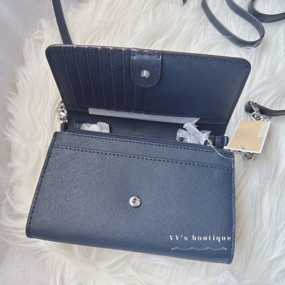 NWT Michael Kors Jet Set Travel Medium Saffiano Leather Smartphone Crossbody Bag - Picture 6 of 8